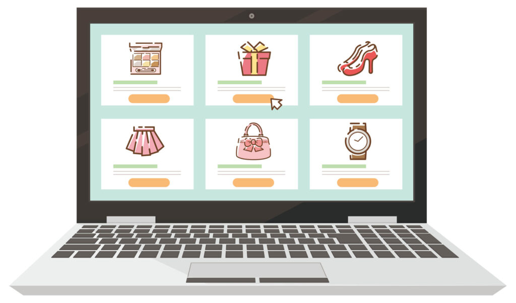 webサイト上の商品一覧