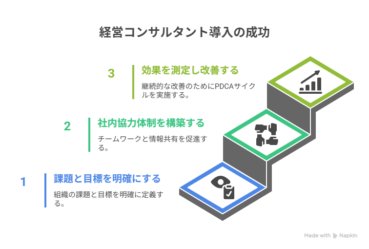 経営コンサルタントの導入の成功ステップ